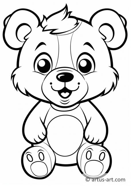 Page de coloriage de l'ours brun